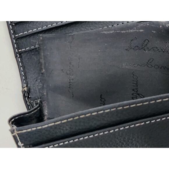 Salvatore Ferragamo Black Pebbled Leather Wallet Italy Read Description - Picture 9 of 10